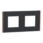 Schneider Electric - Marco 2 Elemento Unica Deco Antracita/Cobre