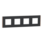 Schneider Electric - Marco 4 Elemento Unica Deco Antracita/Cobre