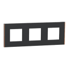 Schneider Electric - Marco 3 Elemento Unica Deco Antracita/Cobre