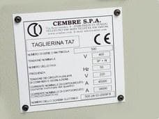 CEMBRE - Placa cuadro MG-VRT-RH 48411 50x100mm amarillo