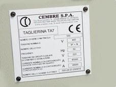 CEMBRE - Placa cuadro MG-VRT-RH 48907 25x75mm blanco