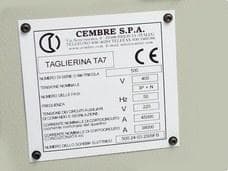 CEMBRE - Placa cuadro MG-VRT-RH 48407 25x75mm amarillo