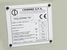 CEMBRE - Placa cuadro MG-VRT-RH 48906 25x50mm blanco