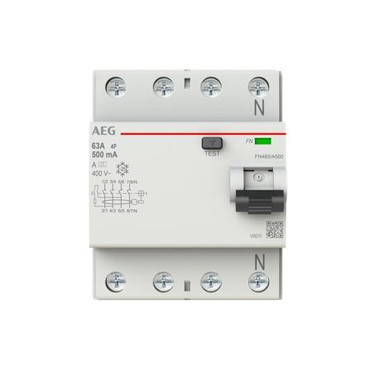 AEG BAJA TENSIÓN - INT. DIF. FN 4P 63A 500MA A