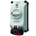 MENNEKES - Base mural DUOi 16A 5P 6h 400V IP67/IP69 indicador de tensión LED X-CONTACT