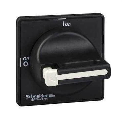 Schneider Electric - Mando giratorio frontal maneta negra con 1/3 candados con 4 tornillos