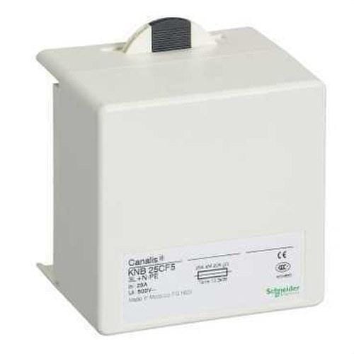 Schneider Electric - Conector tetrapolar para fusible cilíndricos 25A