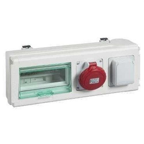 Schneider Electric - Conector equipado 32A con 2 tomas domesticas schuko