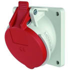 MENNEKES - Base enchufe semiempotrable 16A 5P 6H 400V en ángulo, IP44, rojo