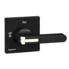 Schneider Electric - Mando giratorio frontal maneta negra sin candado 90x90mm con 4 tornillos
