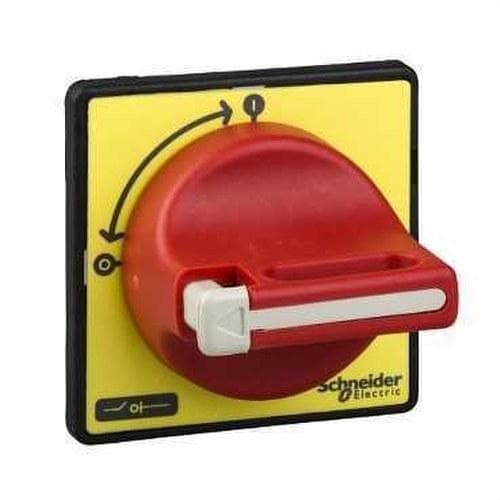 Schneider Electric - Mando giratorio frontal KCF para V3/V4 maneta roja con 3 candados