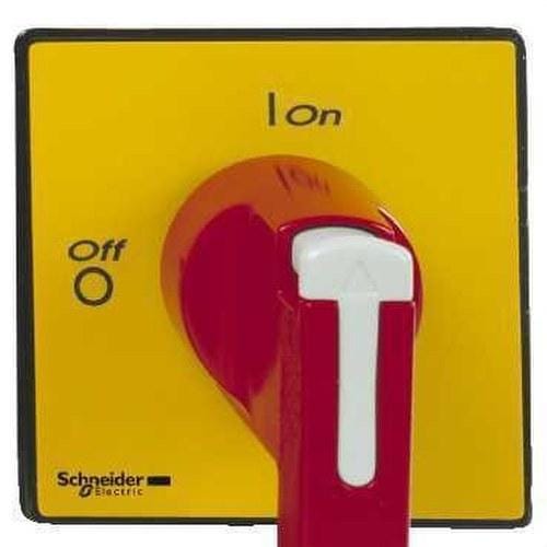 Schneider Electric - Mando largo giratorio frontal KDF 80x80x45mm para V5/V6 rojo