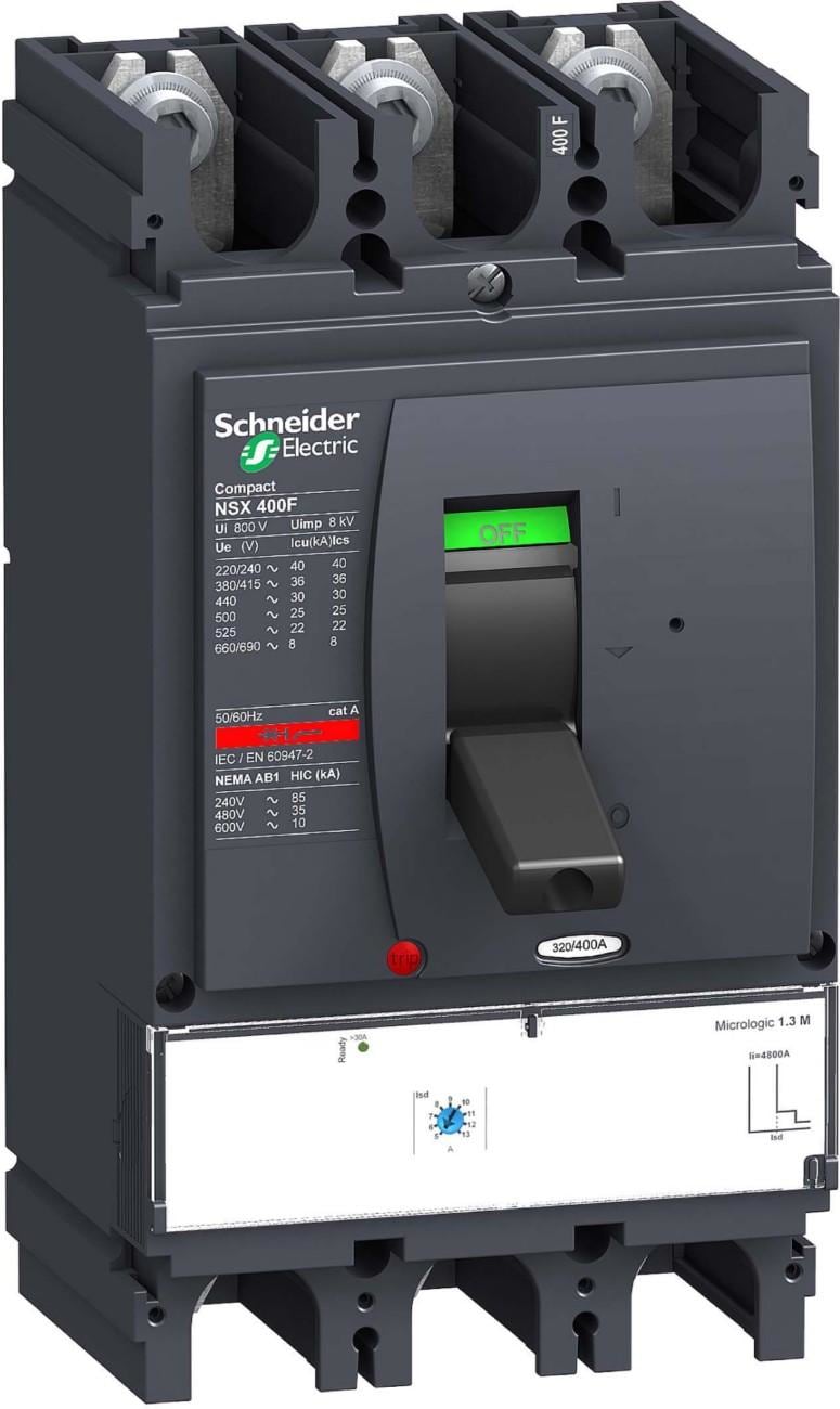 Schneider Electric - Interruptor COMPACT NSX400N 1,3-M 320A 3P 3R
