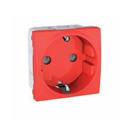 Schneider Electric - Base 2P+TT lateral 10/16A serie ÚNICA rojo