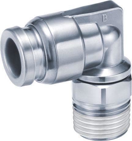 SMC - KQG2L12-03S  RACOR INOX. CODO ORIENTABLE Ø12 RC 3/8