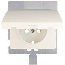 BJC - IRIS, TAPA ARTICULADA BASE ENCHUFE SEGURIDAD IP44, BLANCO