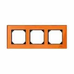 Schneider Electric - Marco con 3 elementos ELEGANCE naranja cristal
