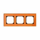Schneider Electric - Marco con 3 elementos ELEGANCE naranja cristal
