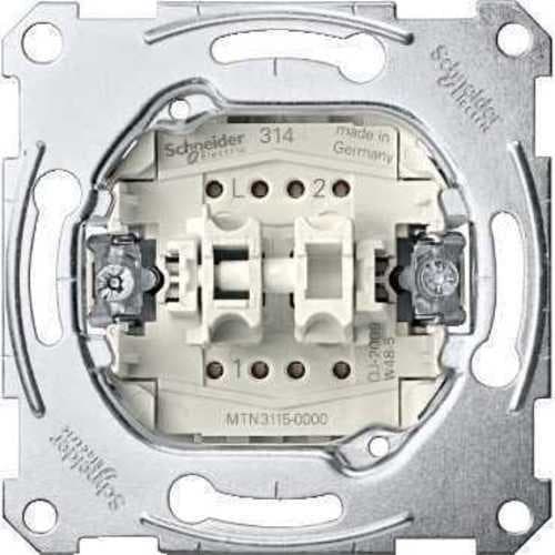 Schneider Electric - Doble interruptor 10A 250V ELEGANCE con 2 elementos basculantes