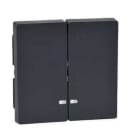 Schneider Electric - Tecla doble con visor antracita