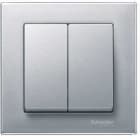 Schneider Electric - Tecla doble ELEGANCE aluminio