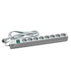 Schneider Electric - Base 1U 8 tomas + interruptor 19P VDE