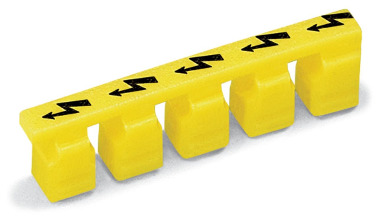 WAGO - Tapones de protección;para 5 bornas;con flecha de advertencia en negro;amarillo