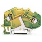 WAGO - Borna de tierra para 2 conductores;4 mm²;Marcaje central;verde-amarillo
