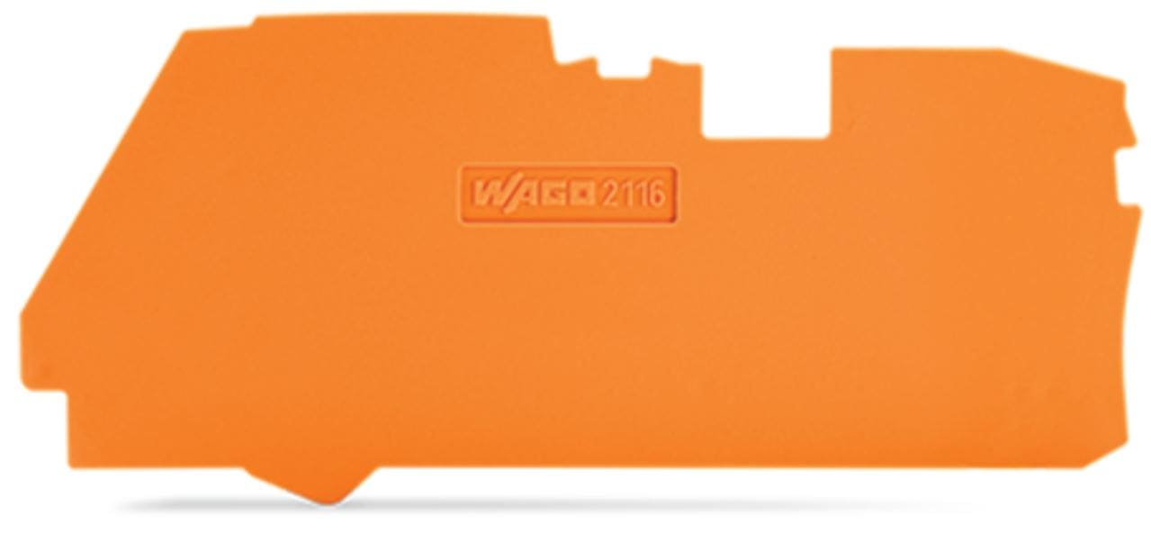 WAGO - Placa final e intermedia;espesor 1 mm;naranja
