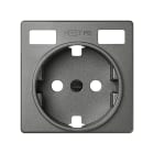 SIMON - Tapa base enchufe schuko con 2 USB C+C Titanio Simon 82