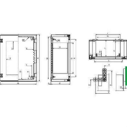 Schneider Electric - Armario POLYMEL con puerta 847x636x300