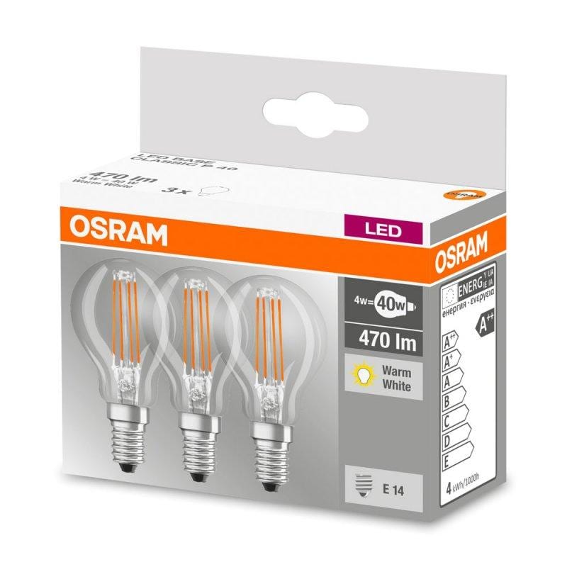 LEDVANCE - LED BASE CL P  FIL 40 NON-DIM  4W/827 E14