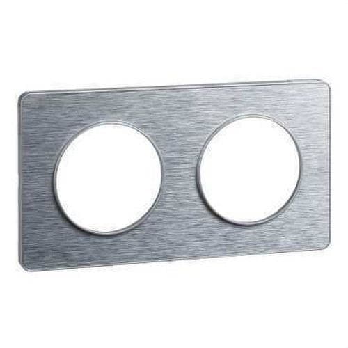 Schneider Electric - Marco TOUCH con 2 elementos aluminio cepillado