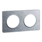 Schneider Electric - Marco TOUCH con 2 elementos aluminio cepillado
