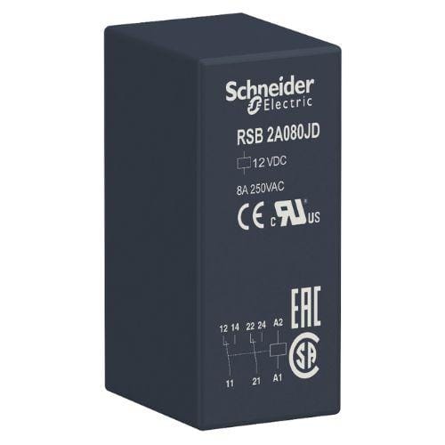 Schneider Electric - HARMONY Relay - Relé de interfaz enchufable, 8 a, 2 nanc, 12 v cc