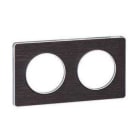 Schneider Electric - Marco TOUCH con 2 elementos madera wengue