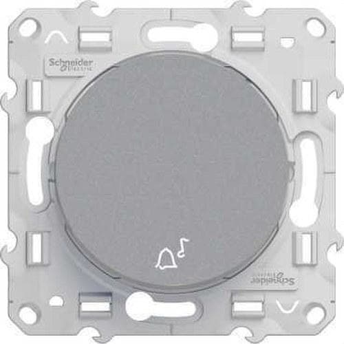 Schneider Electric - Pulsador 10A símbolo campana aluminio