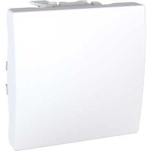 Schneider Electric - Pulsador ancho blanco polar serie ÚNICA