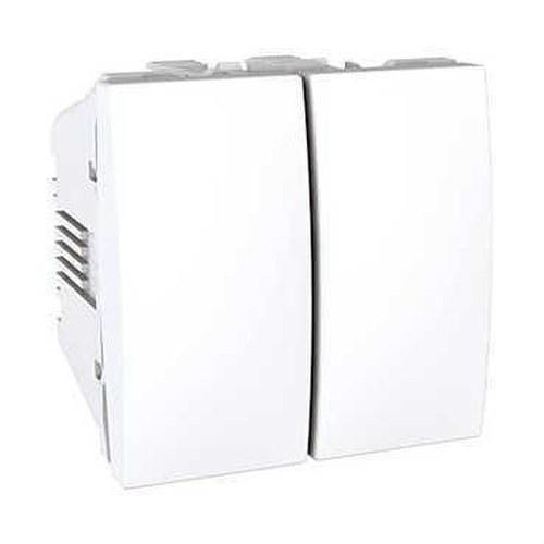 Schneider Electric - Doble conmutador Serie ÚNICA blanco polar