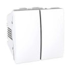 Schneider Electric - Doble conmutador Serie ÚNICA blanco polar