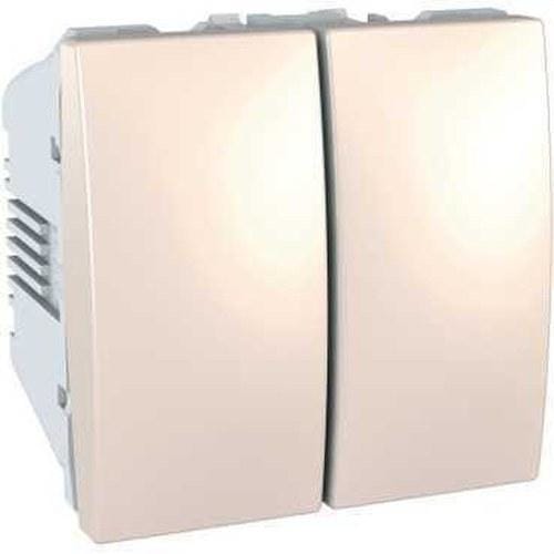 Schneider Electric - Doble conmutador UNICA marfil