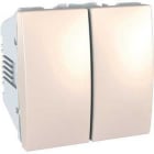 Schneider Electric - Doble conmutador UNICA marfil