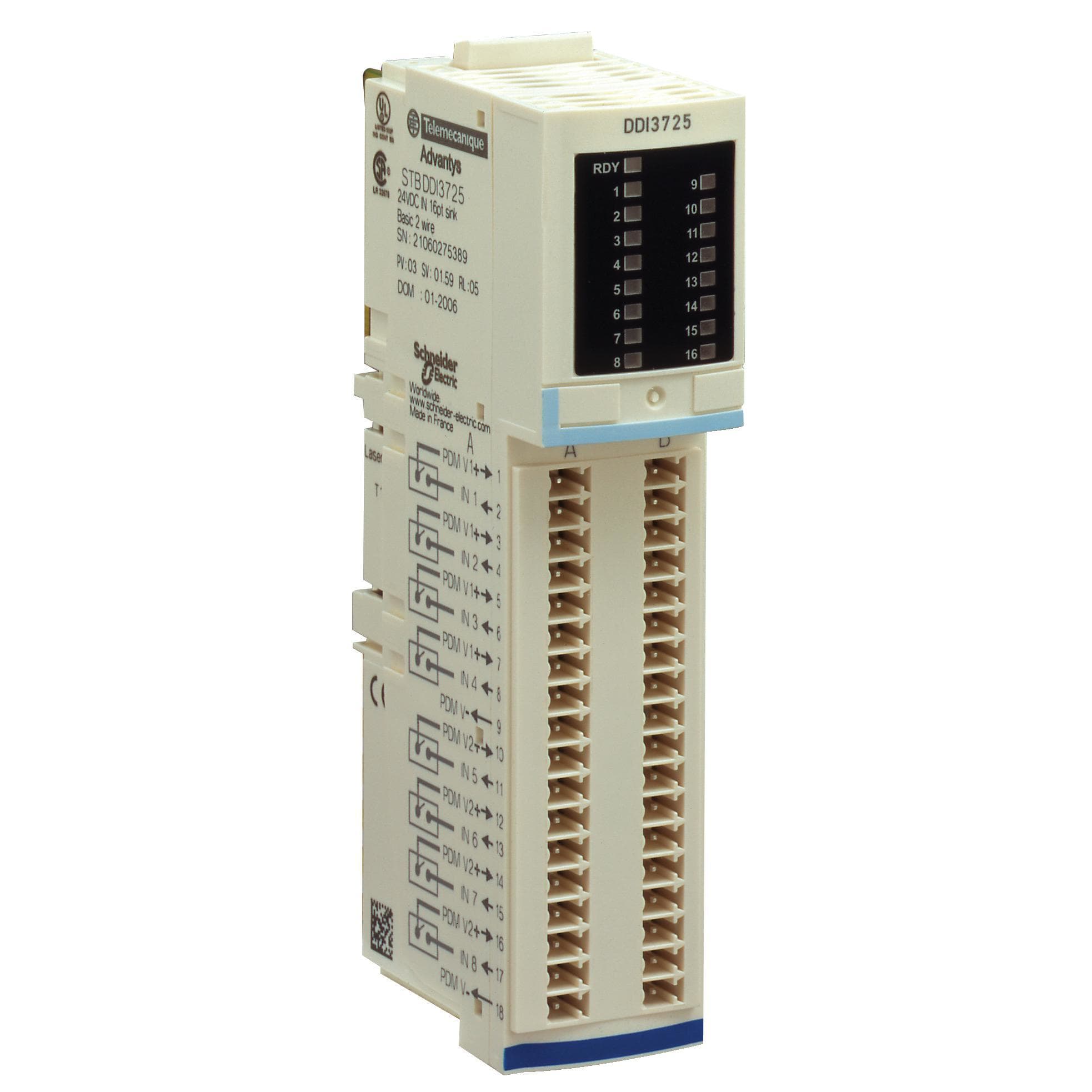 Schneider Electric - Módulo de entrada digital básico STB – 24 V CC - 16 E