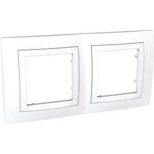 Schneider Electric - Marco BASIC con 2 elementos blanco polar serie ÚNICA