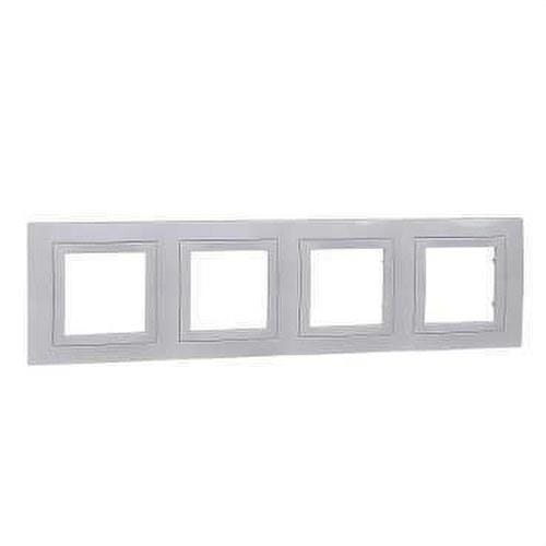 Schneider Electric - Marco BASIC con 4 elementos blanco polar serie ÚNICA