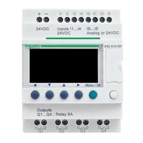 Schneider Electric - Relé programable compacto zelio logic - 12 e s - 12 v cc - reloj - pantalla