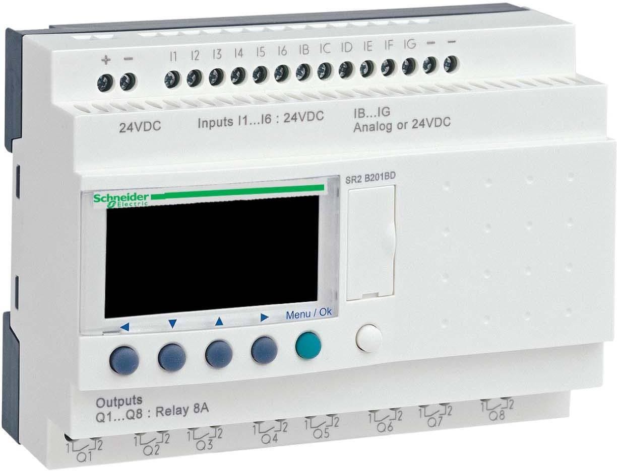 Schneider Electric - Zelio Logic - Relé programable compacto zelio logic - 20 e s - 24 v cc - reloj - pantalla