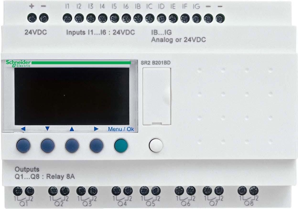 Schneider Electric - Zelio Logic - Relé programable compacto zelio logic - 20 e s - 100..240 v ca - reloj - pantalla