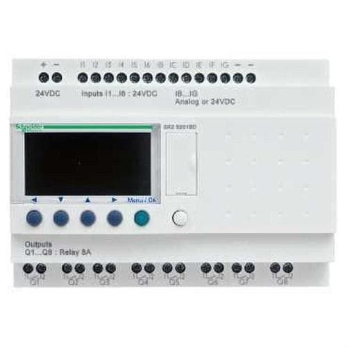 Schneider Electric - Relé programable compacto zelio logic - 20 e s - 12 v cc - reloj - pantalla