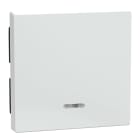 Schneider Electric - Tecla con visor System M, Blanco Activo Antibacteriano